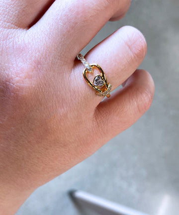 Heart Shape Buckle Ring