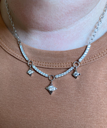 Star Drop Riviera Necklace