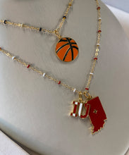 Crimson & Cream Initial Pendant