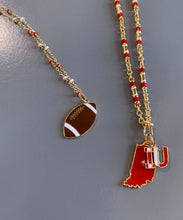 Crimson & Cream Initial Pendant