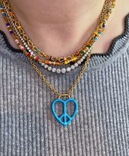Enamel Heart Peace Necklace