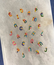 Small Enamel Initials Charms, O-Z