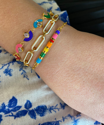 Enamel Bar Bracelet