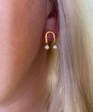 White Zirconia Drop Earrings