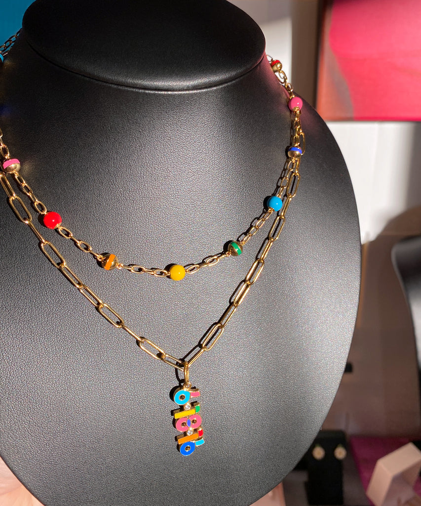 Beaded Enamel Necklace – Juler's Row