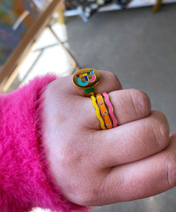 Ric Rac Enamel Band