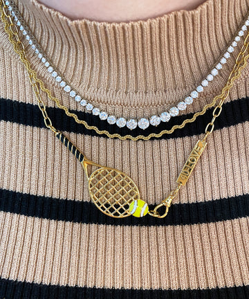 Tennis Racket Necklace
