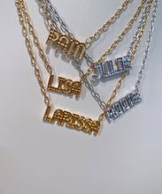 Textured Nameplate Necklace