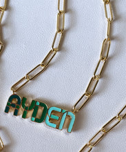 Ombre Nameplate Enamel Necklace