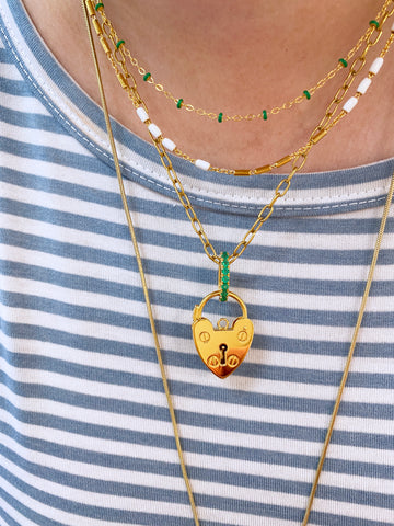 Heart Padlock Pendant