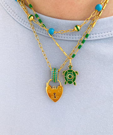 Green Onyx Turtle Pendant