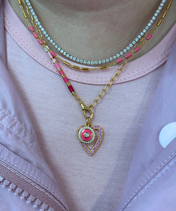 Stoned Heart Charm