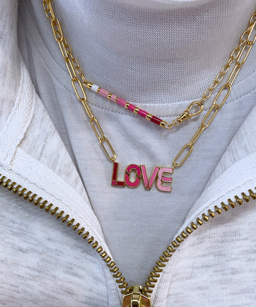 LOVE Enamel Necklace