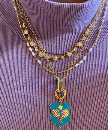 Tennis Crest Pendant