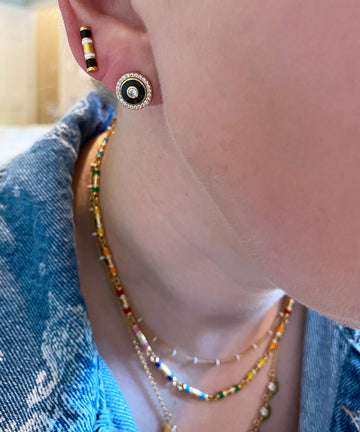 Halo Enamel Earrings