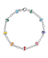 Beaded Enamel Chain Bracelet