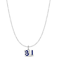 Blue & White Initials Pendant