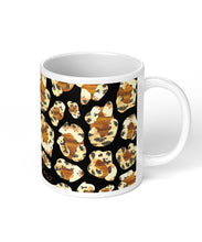 Leopard Print Coffee Mug with Tigers Eye & Dalmatian Jasper