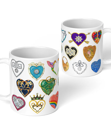 Jeweled Hearts Coffee Mug