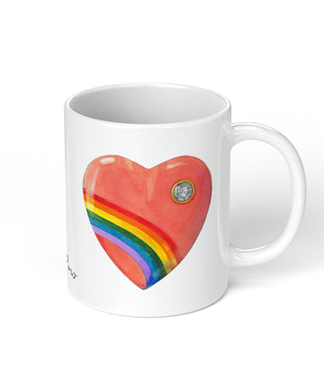 Rainbow Heart Coffee Mug