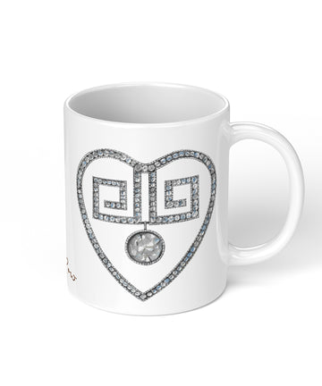 Greek Style Heart Coffee Mug