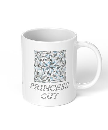 Princess Cut Diamond Coffee Mug