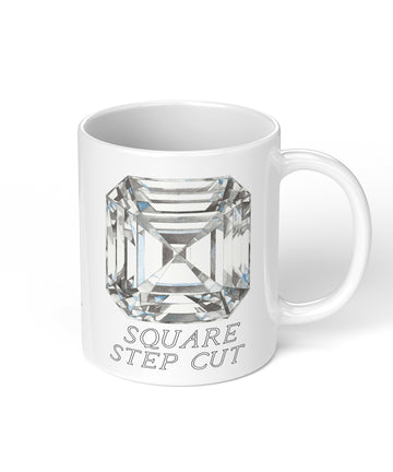 Square Step Cut Diamond Coffee Mug