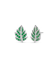 Green Onyx Leaf Earrings