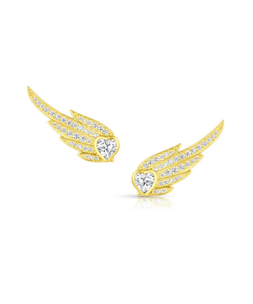Winged Heart Earrings