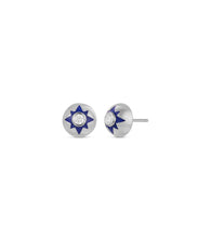 Domed Enamel Star Earrings
