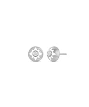 Domed Enamel Star Earrings