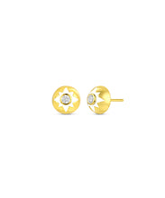 Domed Enamel Star Earrings