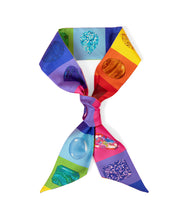 Rainbow Gemstone Twilly Scarf