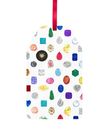Double Sided Diamond & Gemstone Ornament