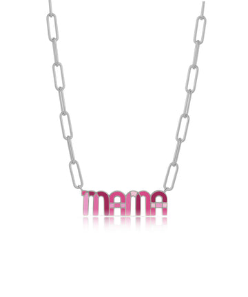 MAMA Enamel Necklace