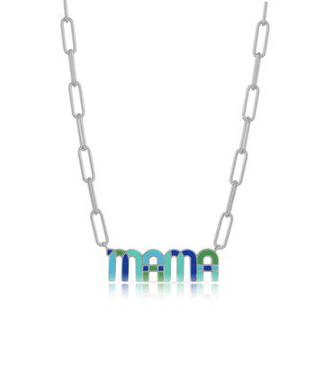 MAMA Enamel Necklace