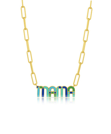 MAMA Enamel Necklace