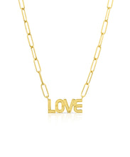 LOVE Textured Necklace