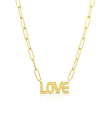 LOVE Textured Necklace