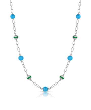 Beaded Enamel Necklace