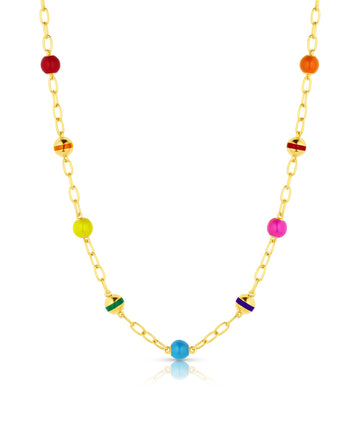 Beaded Enamel Necklace