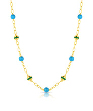 Beaded Enamel Necklace