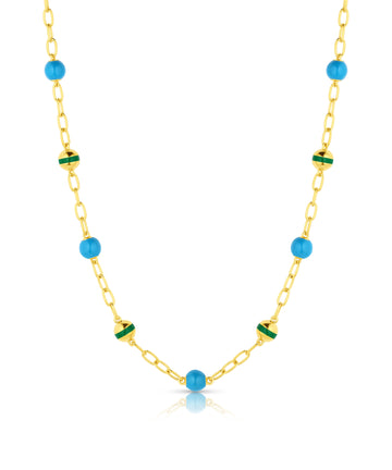 Beaded Enamel Necklace