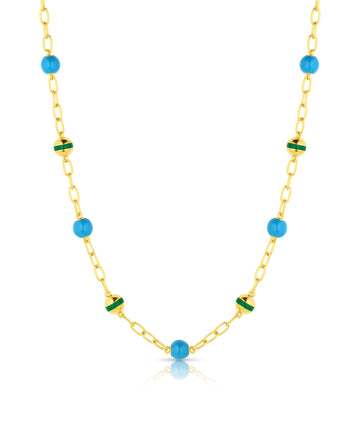 Beaded Enamel Necklace