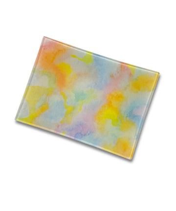 Glass Tray with Opal Print