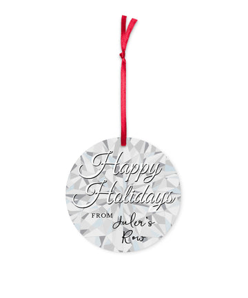 Round Brilliant Cut Acrylic Ornament