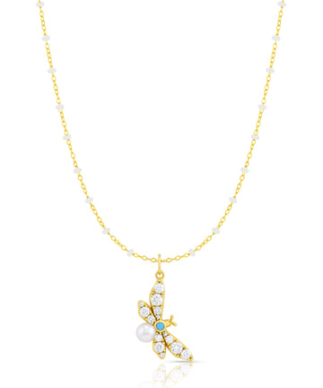 Zirconia & Turquoise Bug Charm
