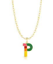 Large Enamel Initial Charm, O-Z