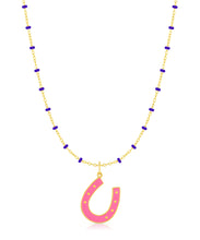 Enamel Horse Shoe Pendant