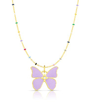 Lavender Butterfly Pendant